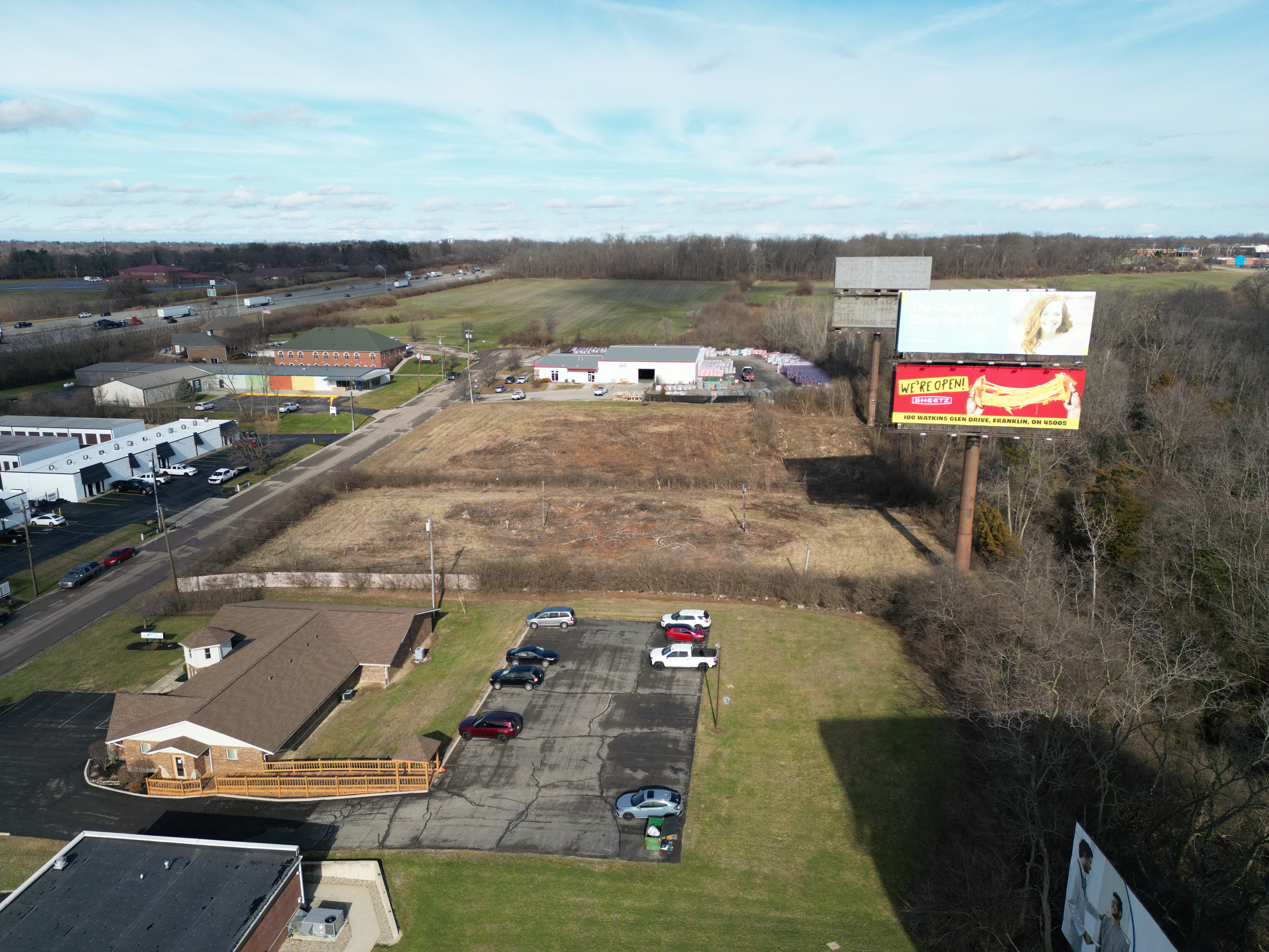 Billboard structures on property